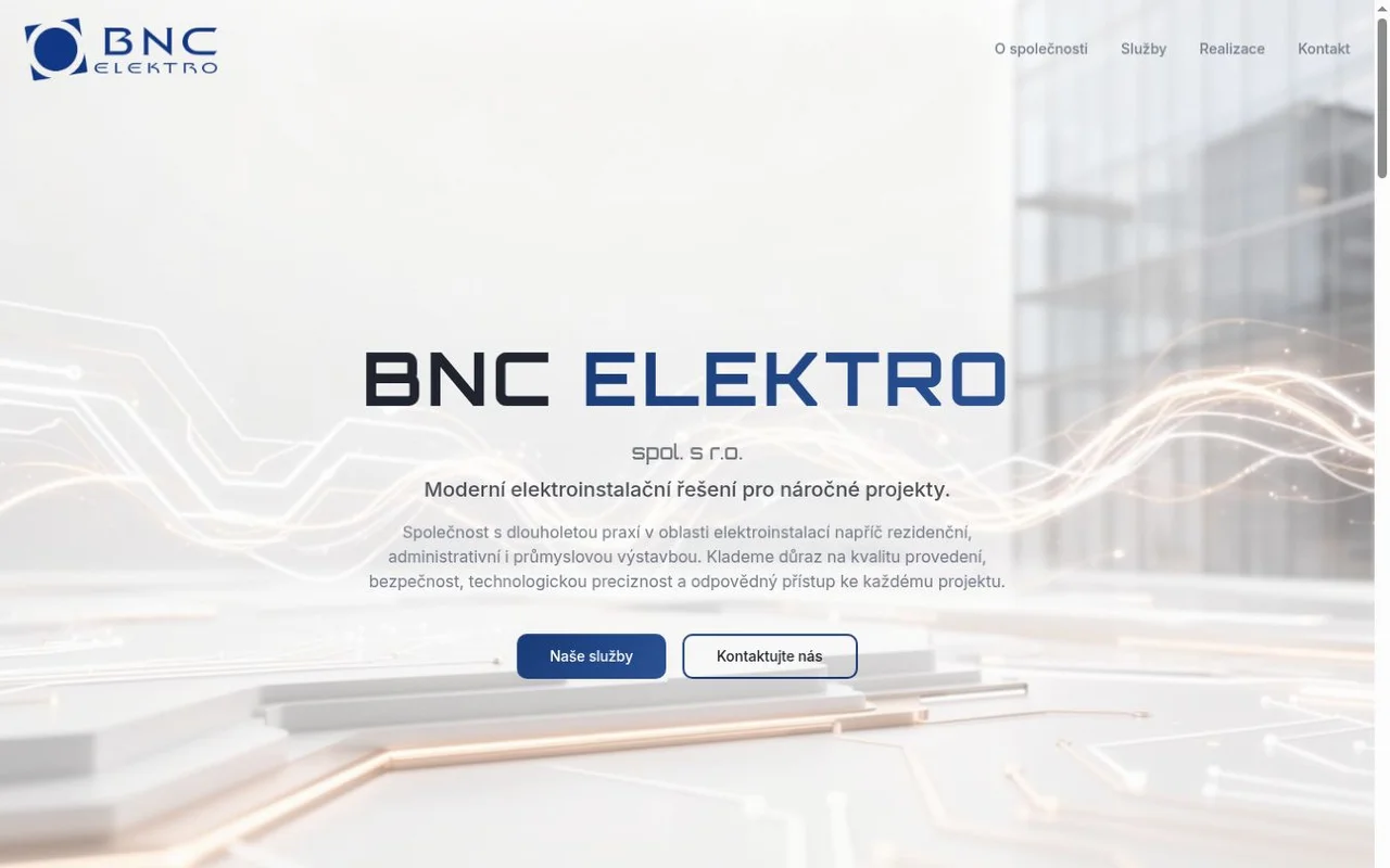 Náhled webu BNC elektro