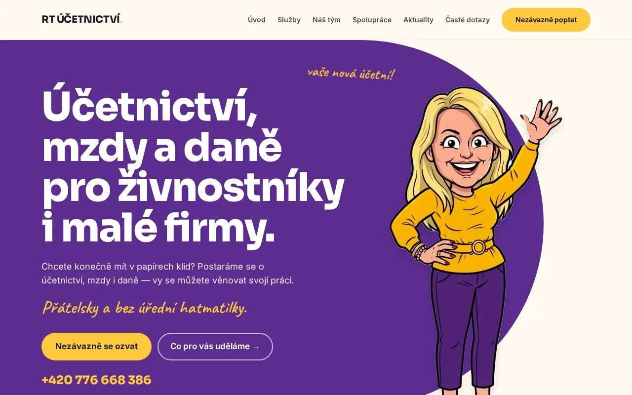 Náhled webu RT Účetnictví